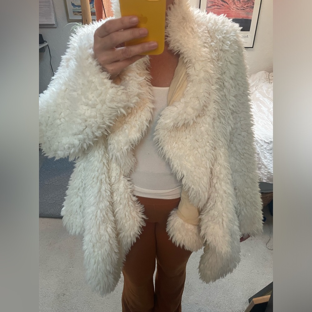 Free People shaggy wrap cardigan